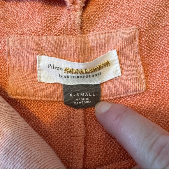 Pilcro XS Donna Tunic Pullover Sweatshirt Top ~ Off Shoulder Relaxed Slub Anthro - Picture 6 of 9